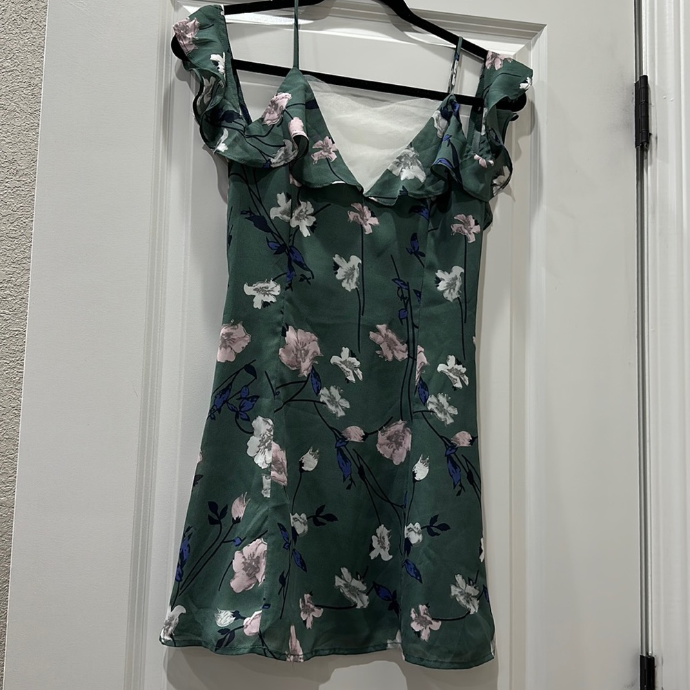Etophé Studios Off the Shoulders Mini Dress - Green